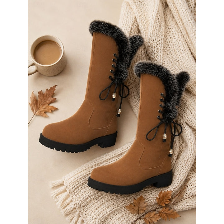 Meredith | Fur-Trimmed Knee-High Winter Boots