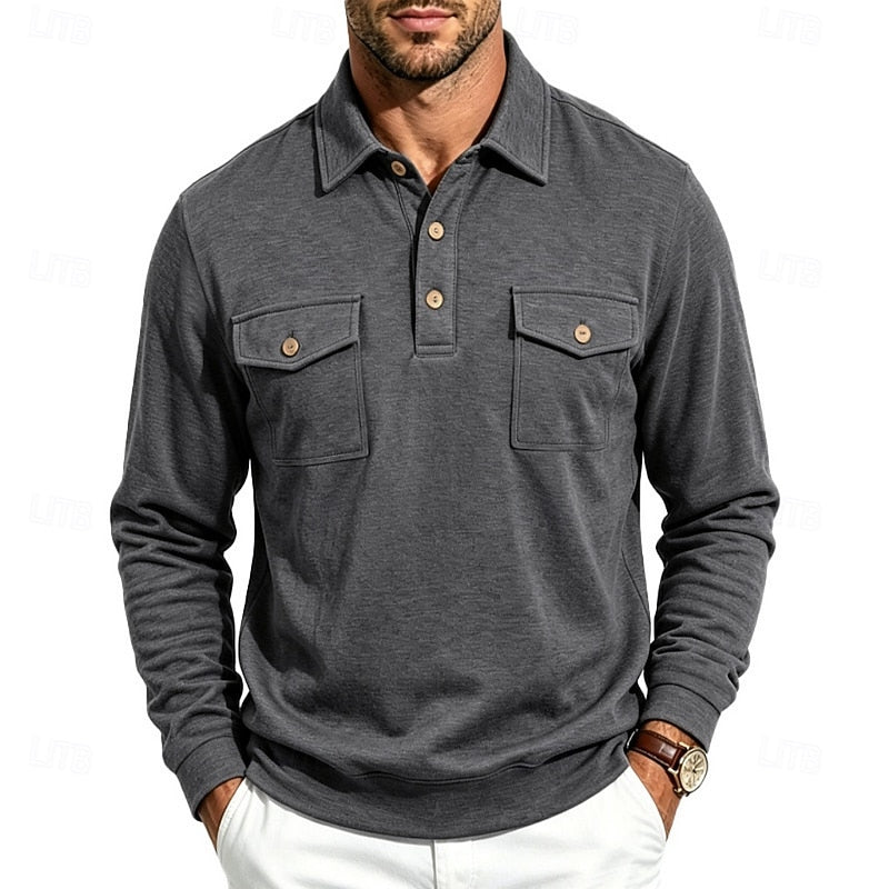 Garrett | Refined Long-Sleeve Polo Shirt