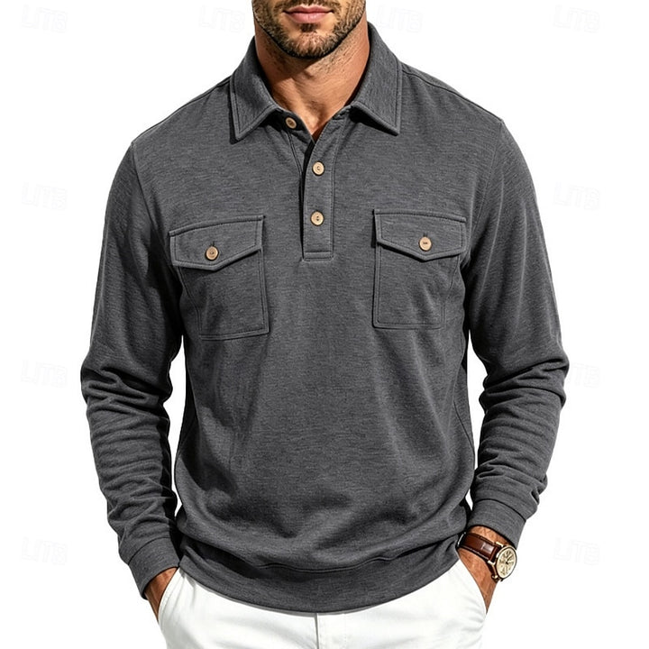 Garrett | Refined Long-Sleeve Polo Shirt