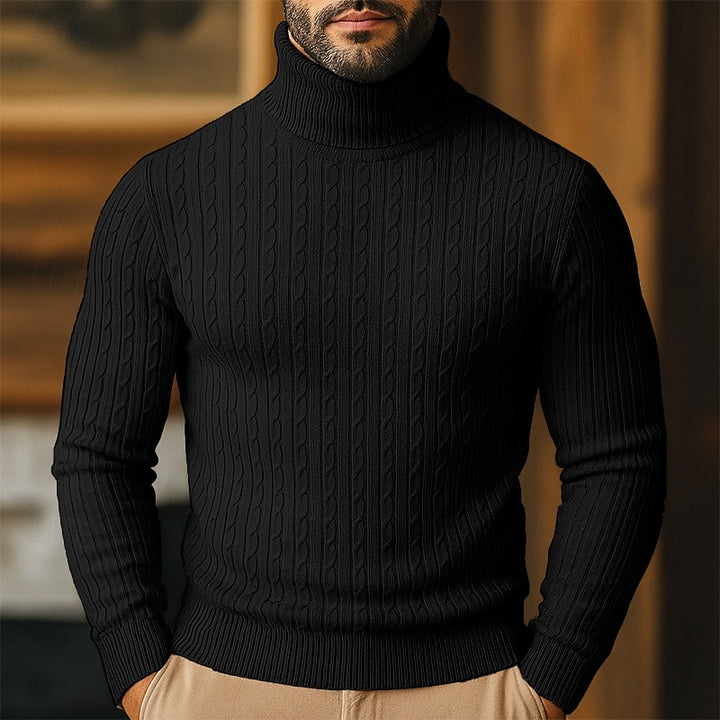 Hollis | Cable-Knit Roll Neck Jumper