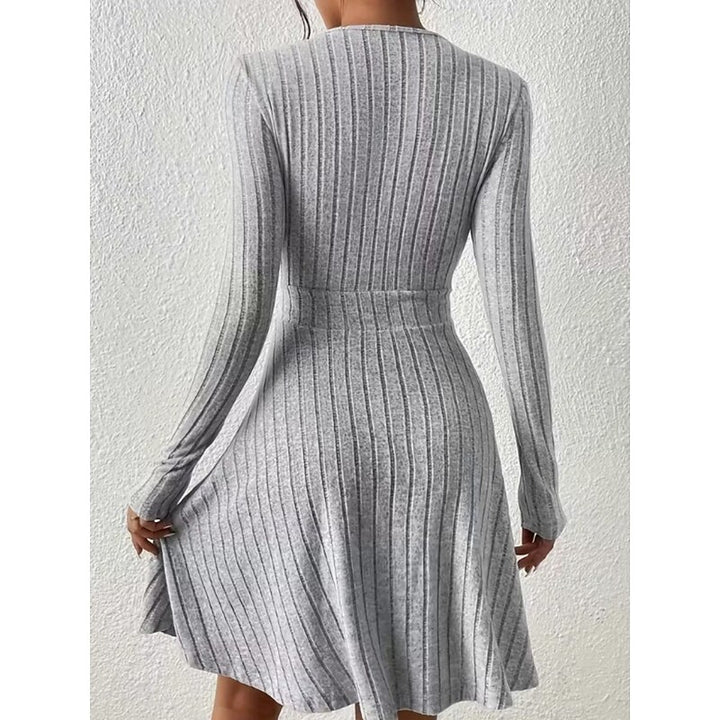 Aurelia | Ribbed Wrap-Front A-Line Dress