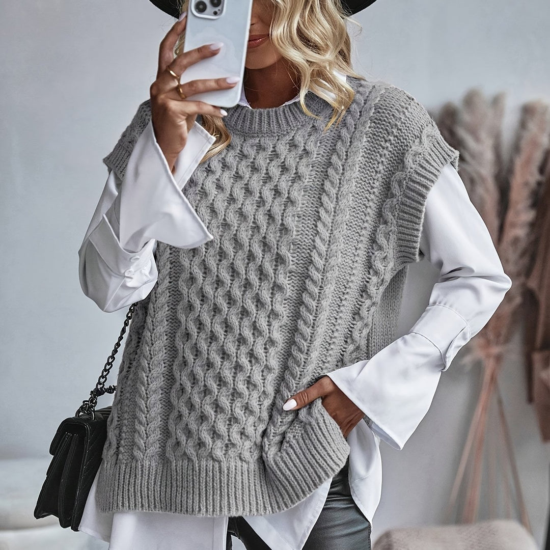 Colette | Cable-Knit Sleeveless Vest