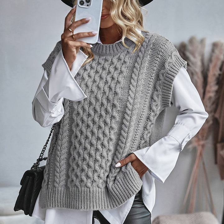 Colette | Cable-Knit Sleeveless Vest
