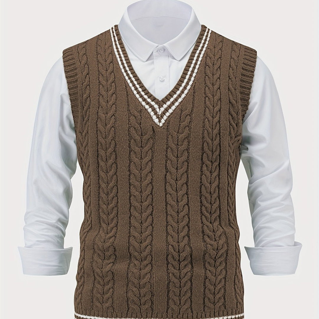 Lionel | Classic Cable-Knit Sweater Vest