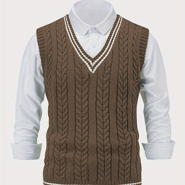 Lionel | Classic Cable-Knit Sweater Vest
