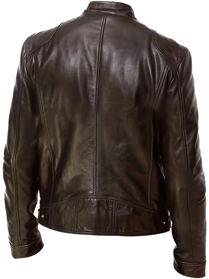 Blake | Classic Stand-Collar Moto Jacket