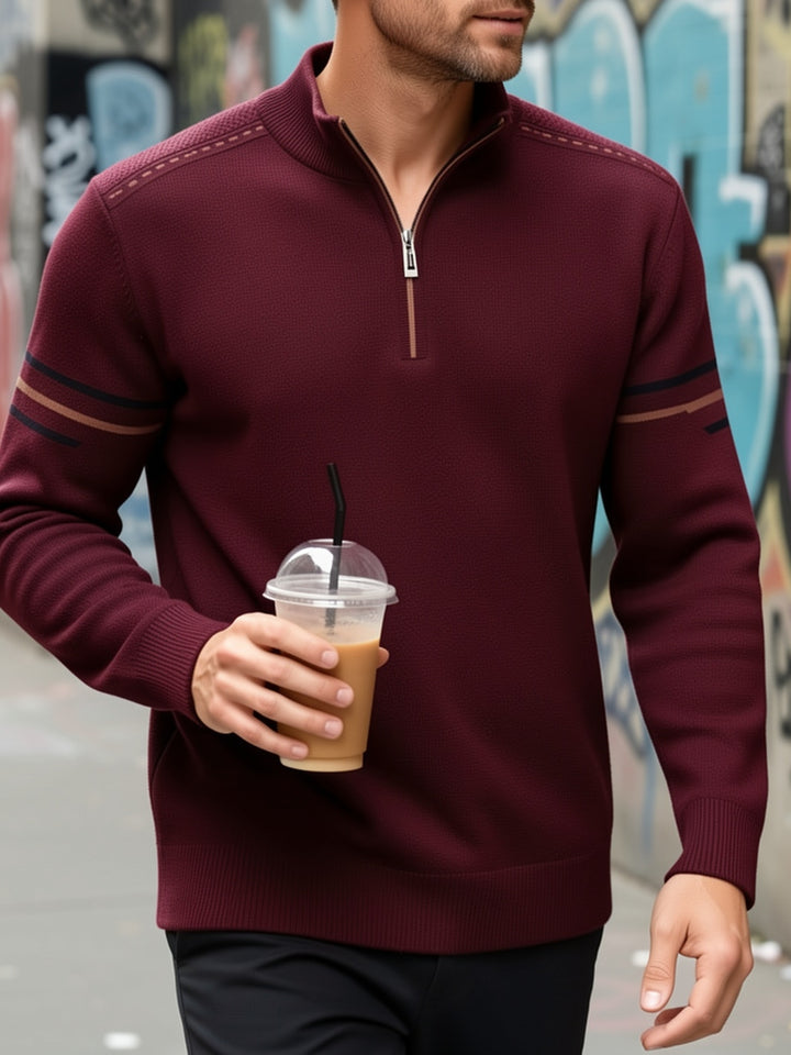 Alden | Zip-Neck Knit Sweater