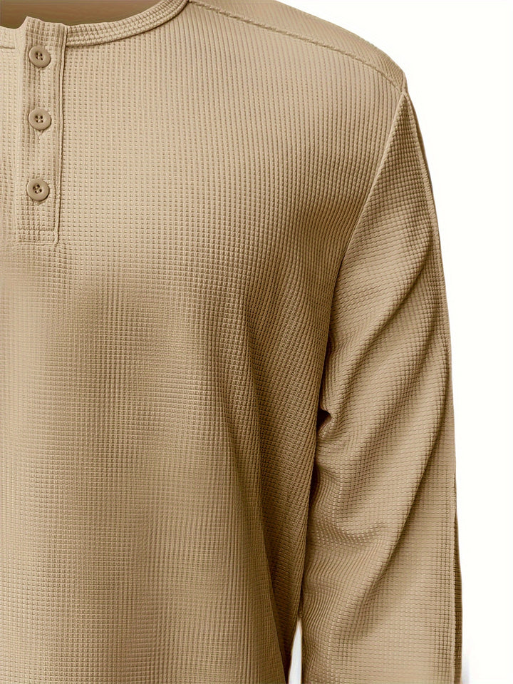 Lincoln | Textured Henley Shirt