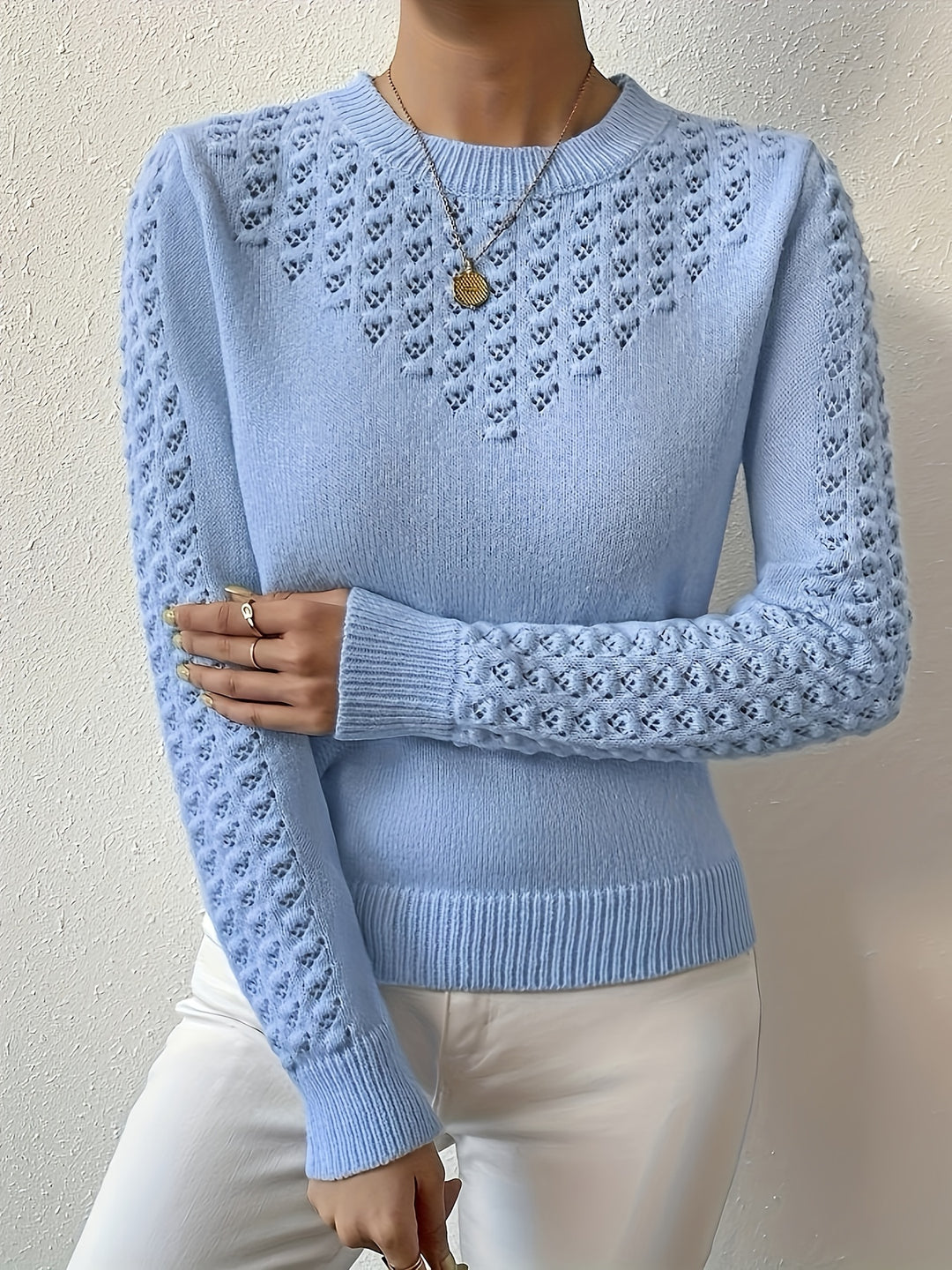 Lorena | Pointelle Knit Sweater