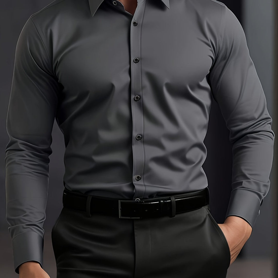 Leon | Refined Long Sleeve Business Shirt