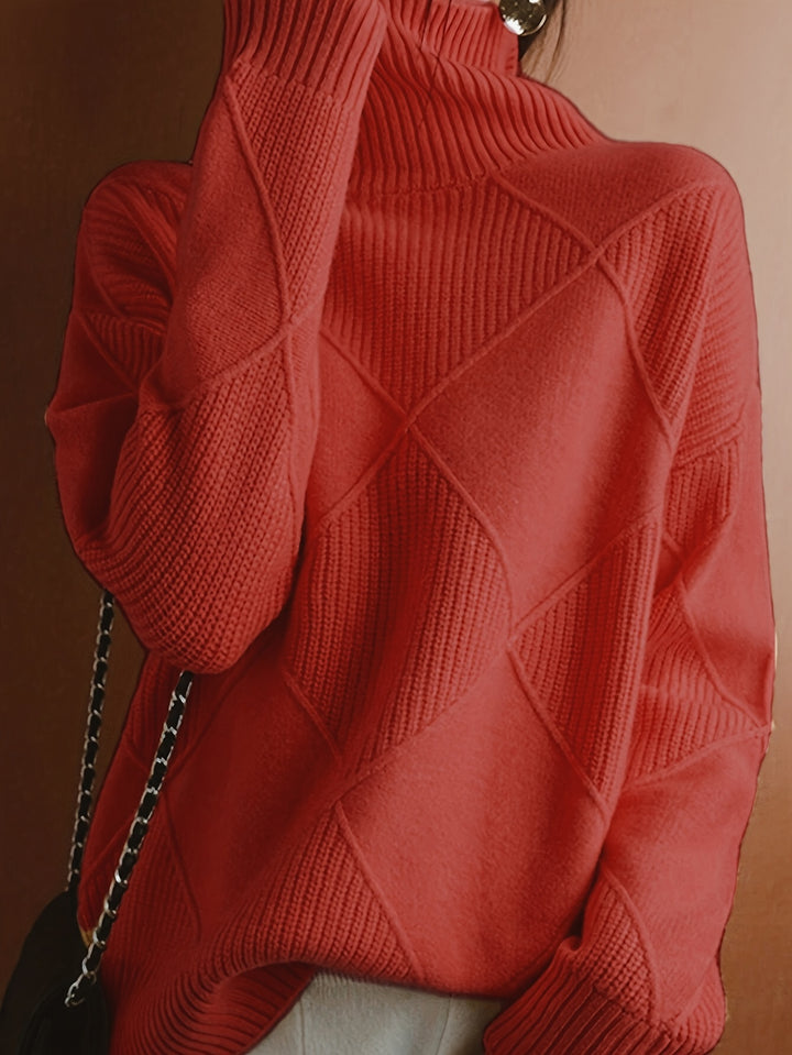 Freya | Textured Turtleneck Sweater
