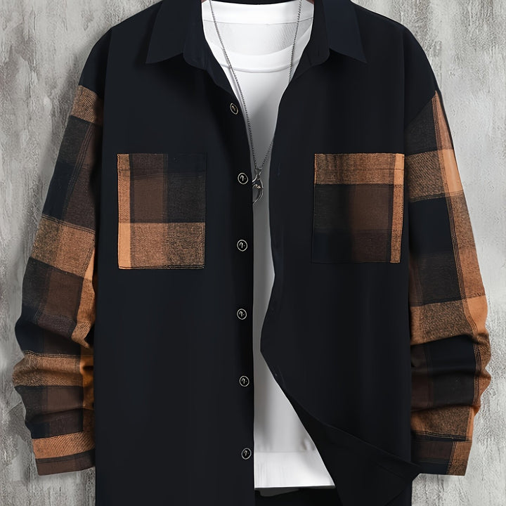 Calvin | Contrast Patchwork Shirt