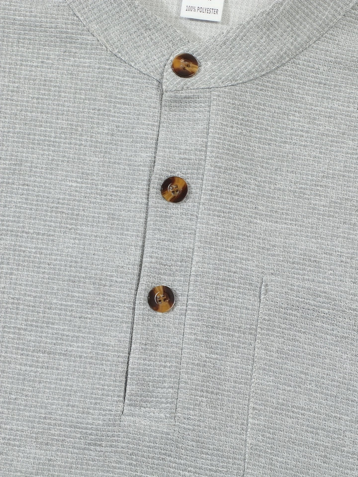 Dawson | Textured Long-Sleeve Henley Shirt