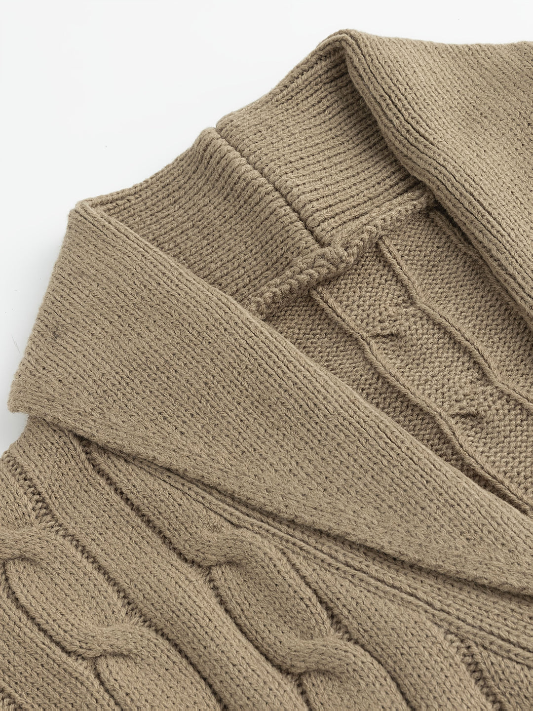 Elliot | Shawl Collar Cable-Knit Cardigan