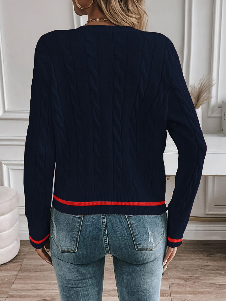 Gloria | Cable-Knit Buttoned Cardigan