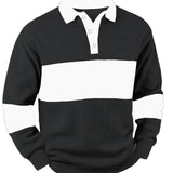 Nolan | Colour-Block Long Sleeve Polo Shirt