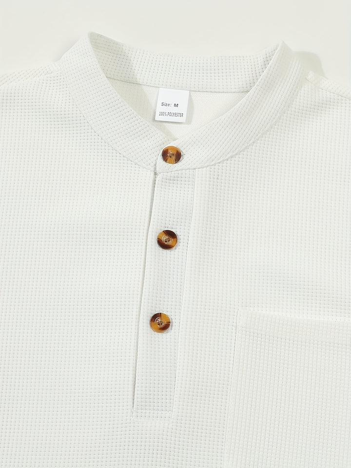 Dawson | Textured Long-Sleeve Henley Shirt