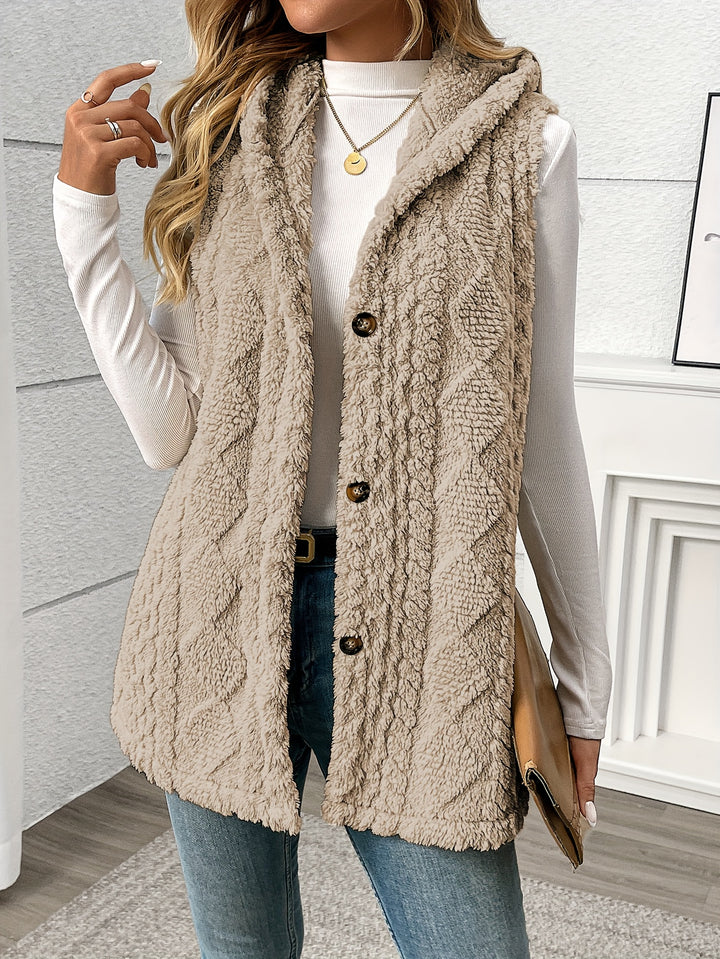 Coralie | Textured Hooded Gilet