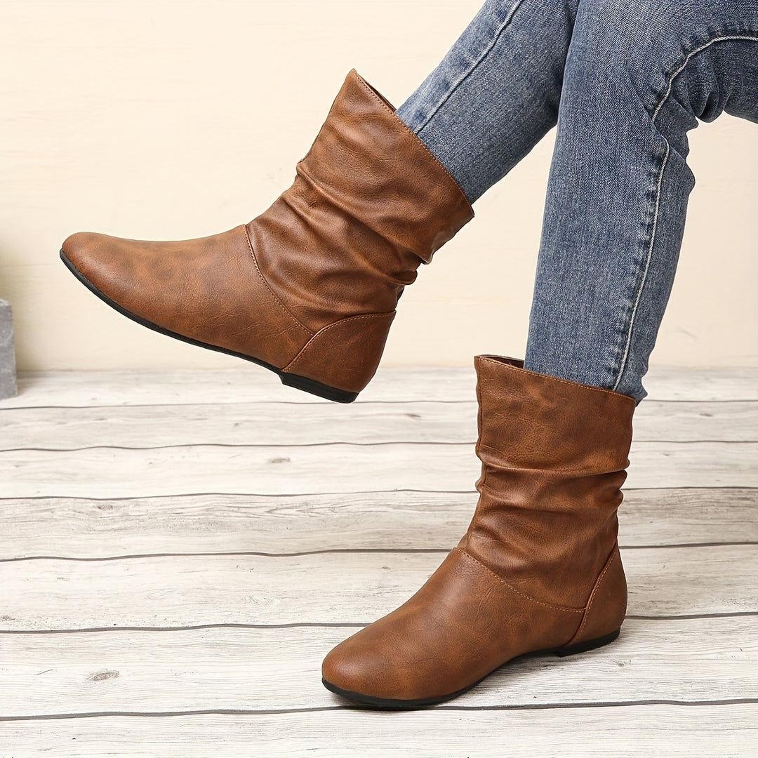 Lucia | Slouchy Slip-On Ankle Boots
