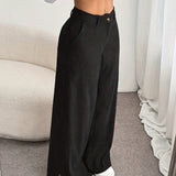 Celia | High-Waisted Straight-Leg Trousers