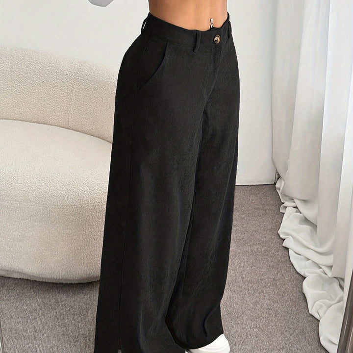 Celia | High-Waisted Straight-Leg Trousers