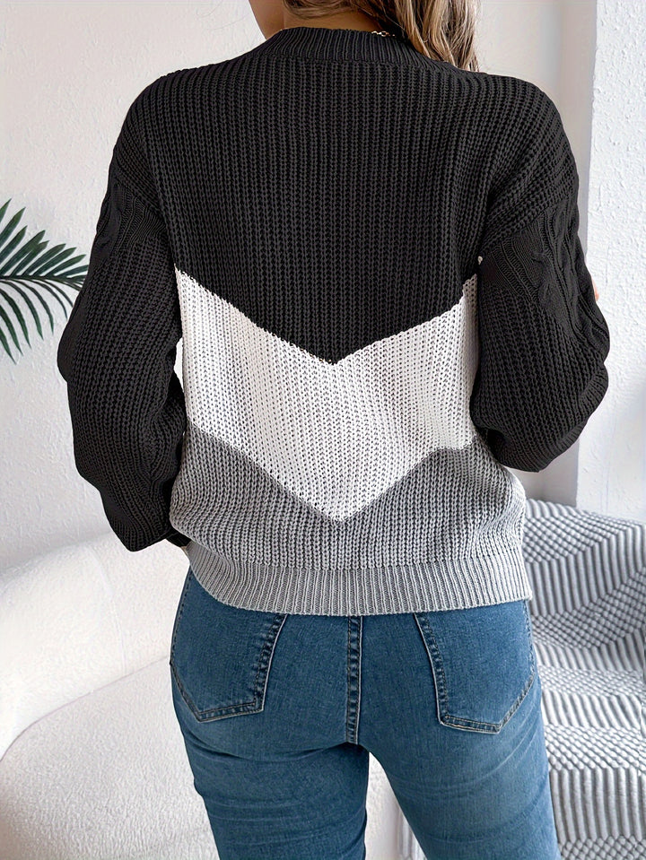 Noreen | Colour-Block Knit Sweater