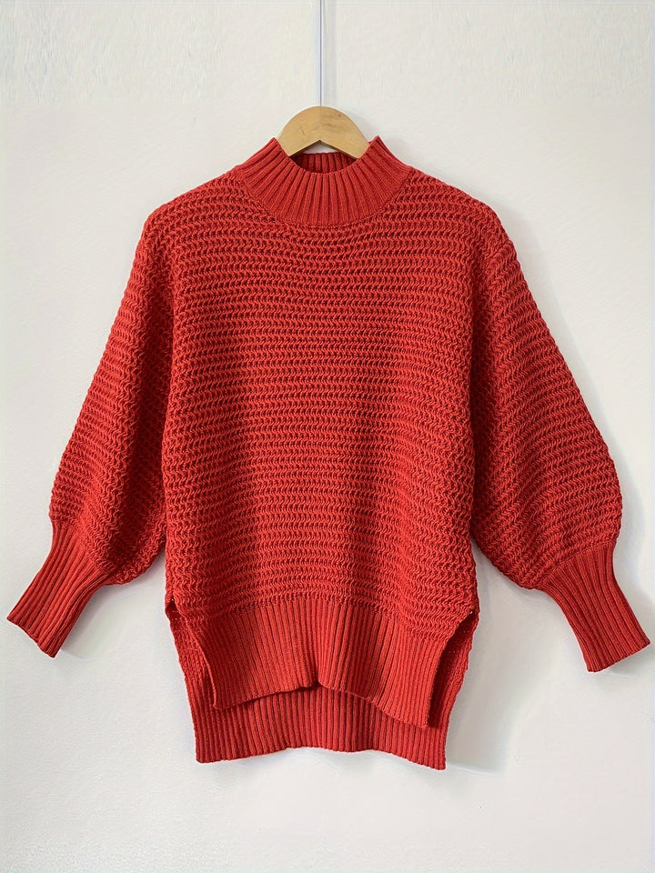 Faye | Textured High-Neck Sweater