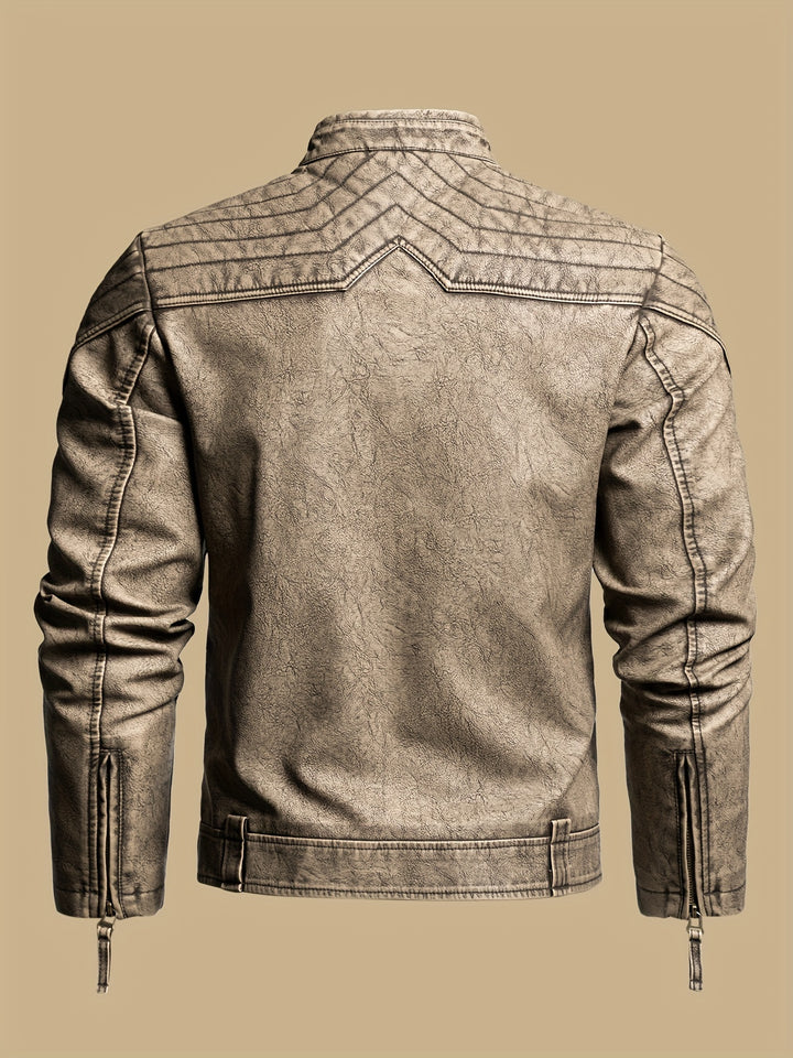 Hartley | Distressed Vintage Biker Jacket
