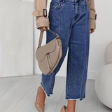 Ramona | Washed Straight-Leg Cropped Jeans
