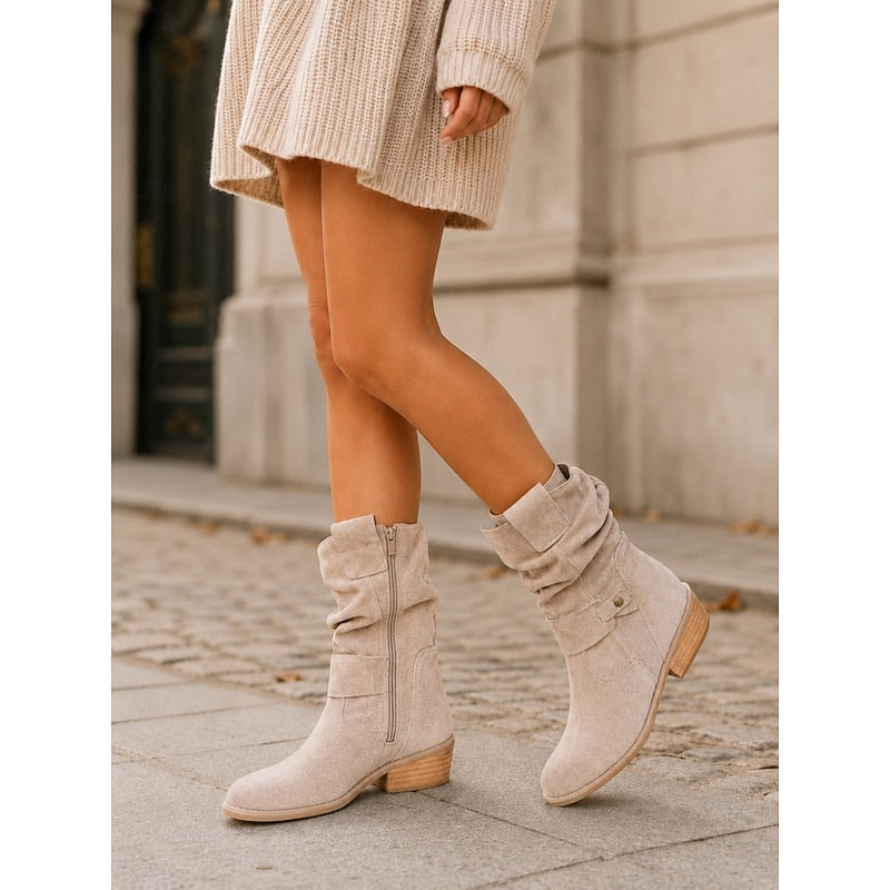 Josephine | Slouchy Block-Heel Ankle Boots