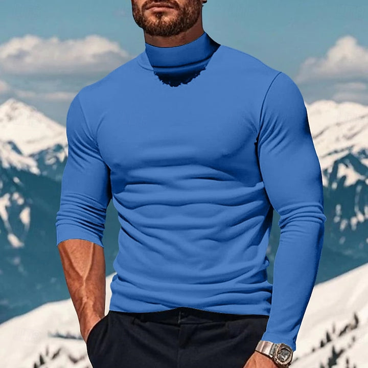 Victor | Refined Mock-Neck Long Sleeve Top
