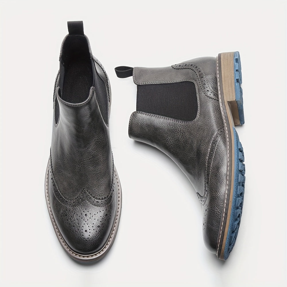 Reginald | Refined Brogue Chelsea Boots