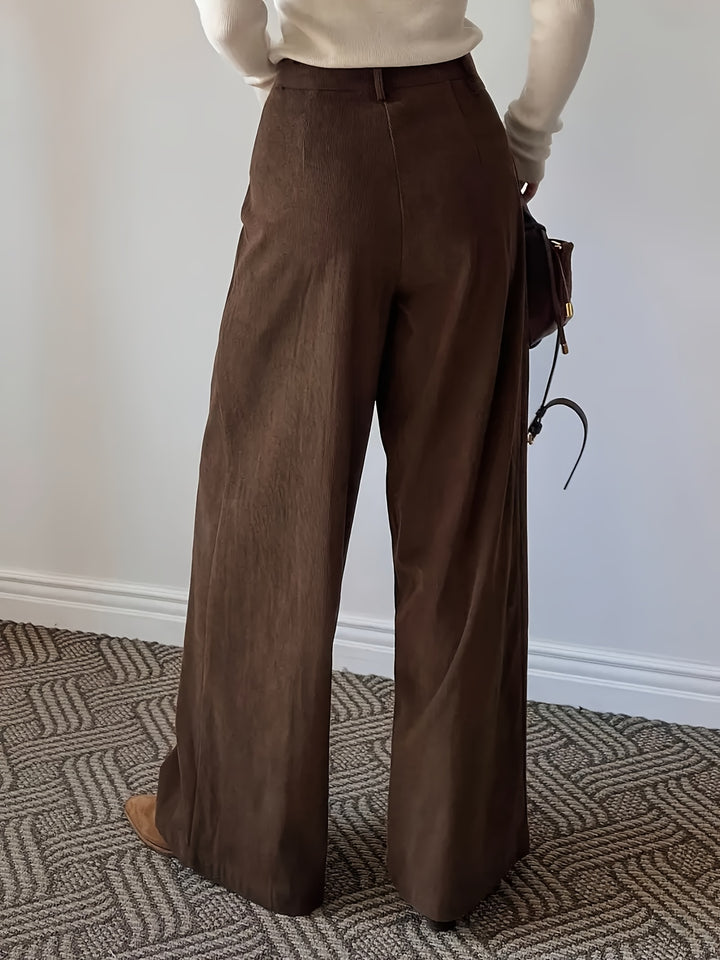 Patricia | Wide-Leg Pleated Trousers