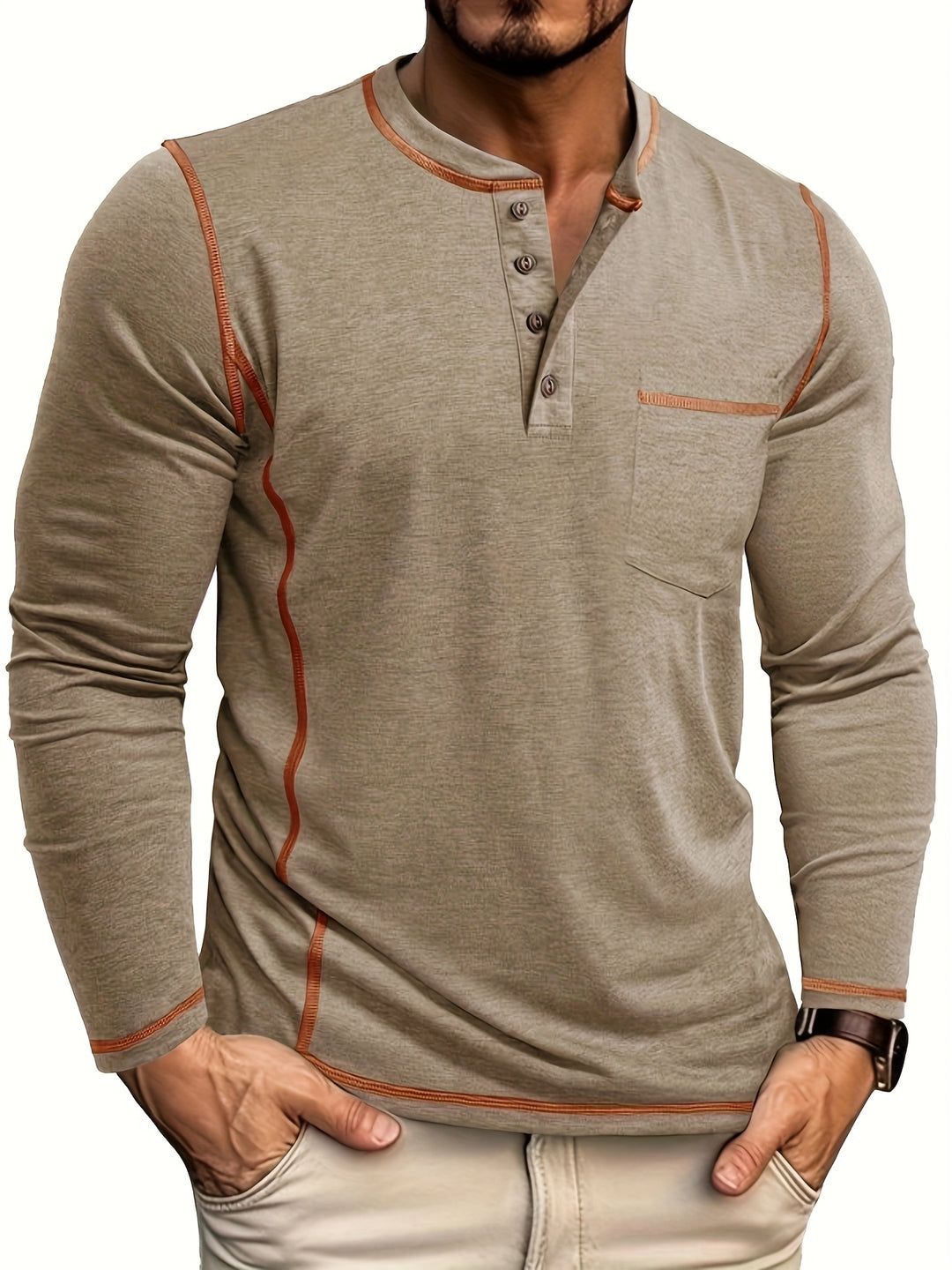 Kingsley | Classic Long-Sleeve Henley Shirt