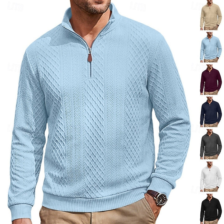 Graham | Textured Quarter-Zip Pullover