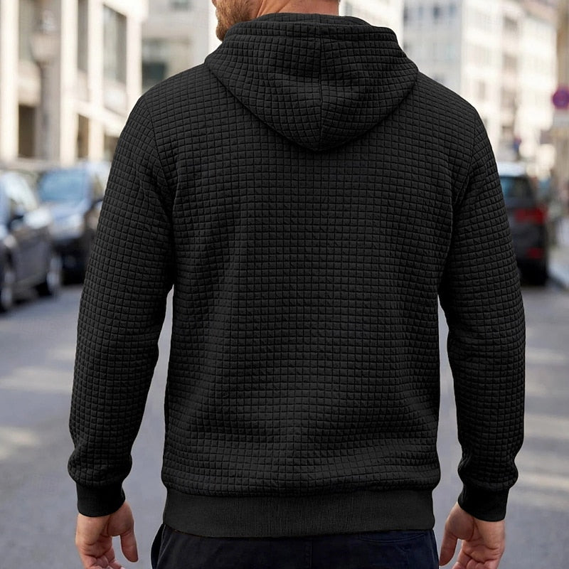 Merrick | Textured Hooded Pullover Hoodie