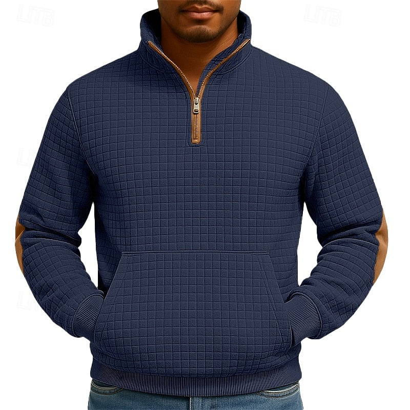 Walter | Textured Quarter-Zip Pullover