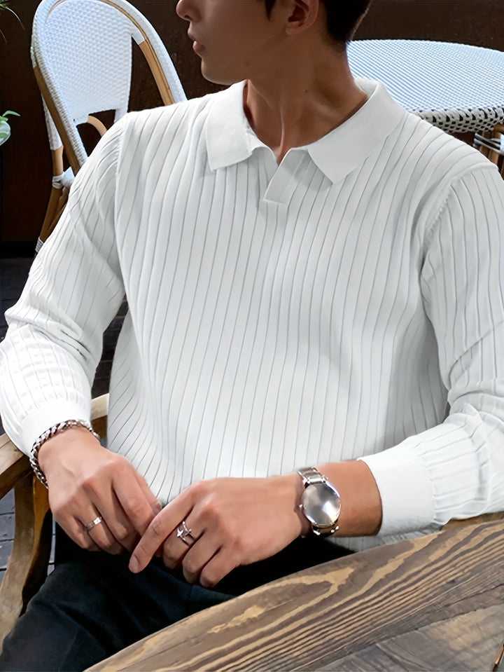 Leopold | Refined Ribbed Collared Jumper