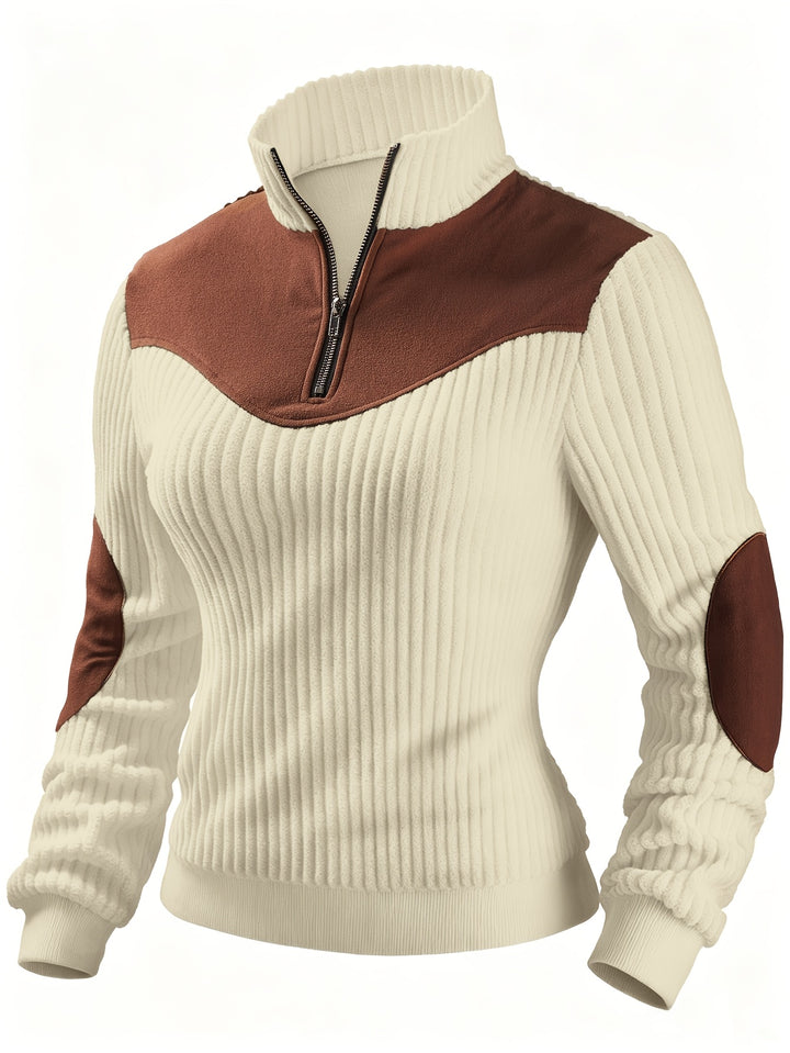 Everly | Half-Zip Ribbed Pullover