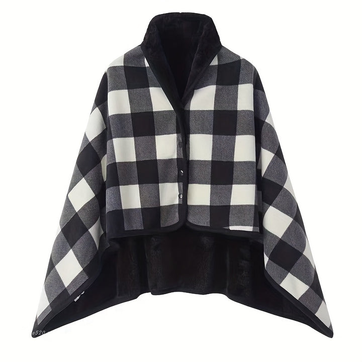 Rosamund | Cosy Plaid Wrap Shawl