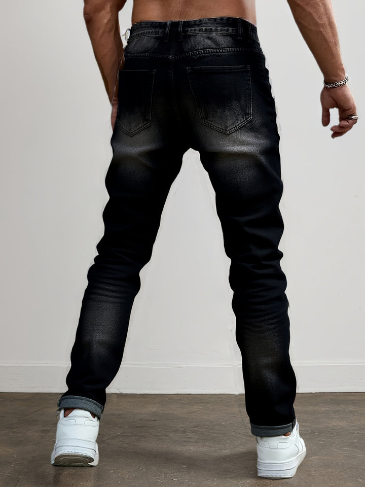 Kingsley | Rugged Distressed Straight Jeans