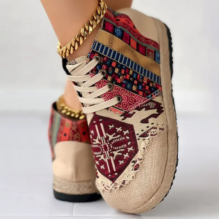 Georgia | Bohemian Patterned High-Top Sneakers