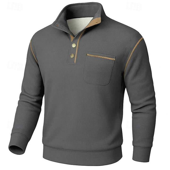 Cormac | Refined Stand-Collar Pullover