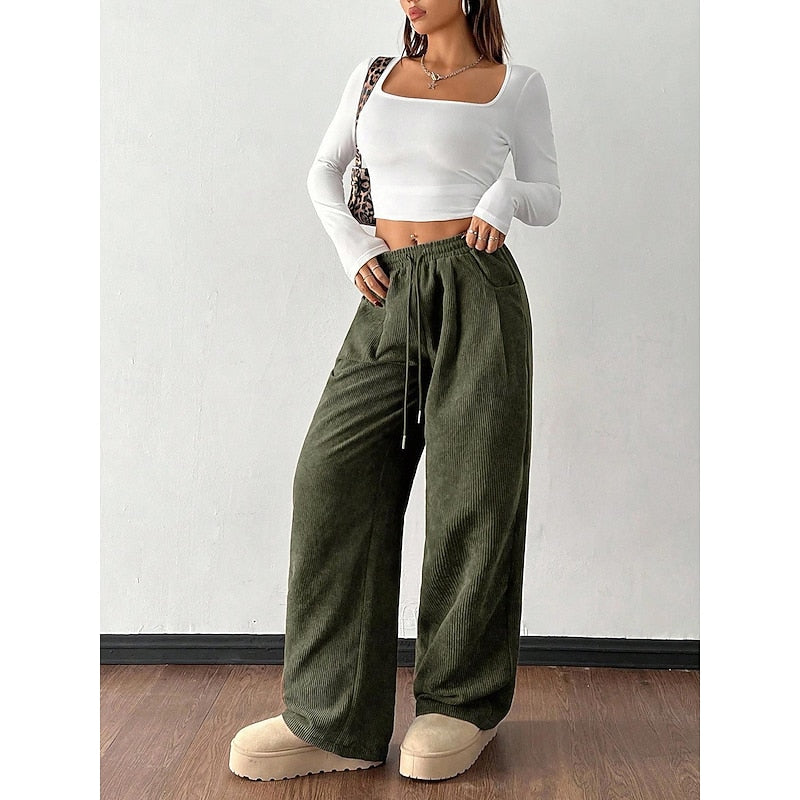 Della | Relaxed Wide-Leg High-Waist Trousers
