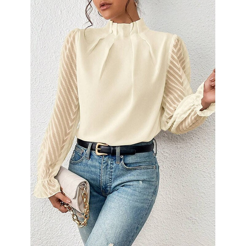 Maribel | Elegant High-Neck Blouse