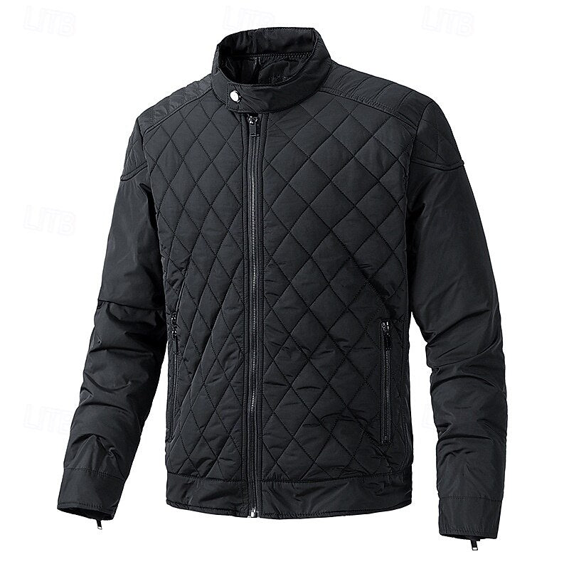 Carter | Diamond-Quilted Stand-Collar Jacket