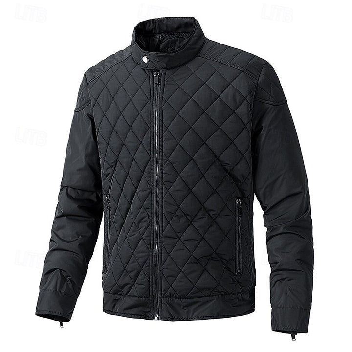 Carter | Diamond-Quilted Stand-Collar Jacket