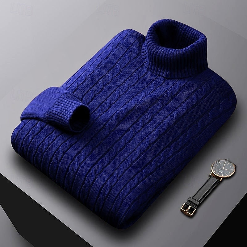 Gregory | Cable-Knit Turtleneck Jumper