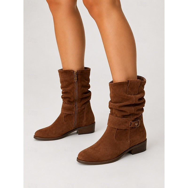 Josephine | Slouchy Block-Heel Ankle Boots