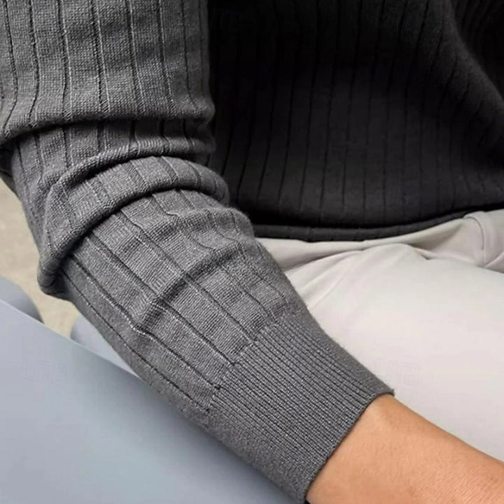 Declan | Ribbed Henley Jumper